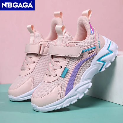 Trendy Lightweight Children Girls' School Shoes Anti-Slip Breathable Outdoor Casual Walking Sneaker Size 28-39.