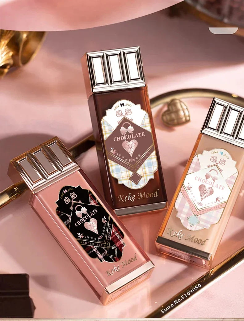 Chocolate Cloud Matte Lipstick Velvet Lip Gloss Brown Red Liquid Lip Glaze Makeup Smooth Long-Lasting Lip Tint Cosmetics.