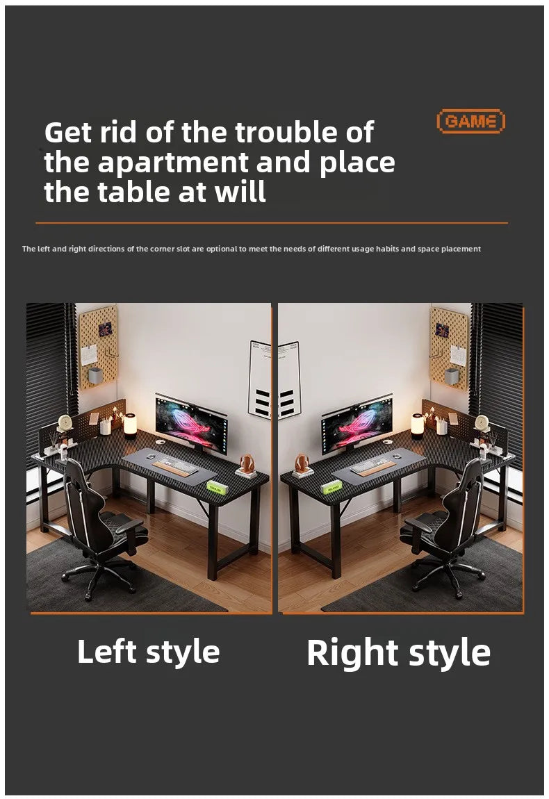 Computertisch Ecktisch für Zuhause, Arbeitstisch, Büro-Schreibtisch, E-Sport
