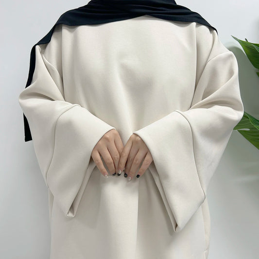 Modest Co Ords Set Women Muslim Cotton 2 Piece Abaya Skirt with Pockets High Quality Autumn Winter Thick Warm Islam Dubai Luxury.