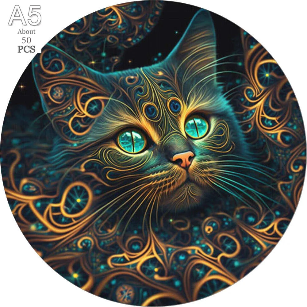 Deer in The Forest Wooden Puzzle Unique Shape Animal Puzzle Adult Relaxation Gift Exquisite Boxed Set with Decorative Artworks