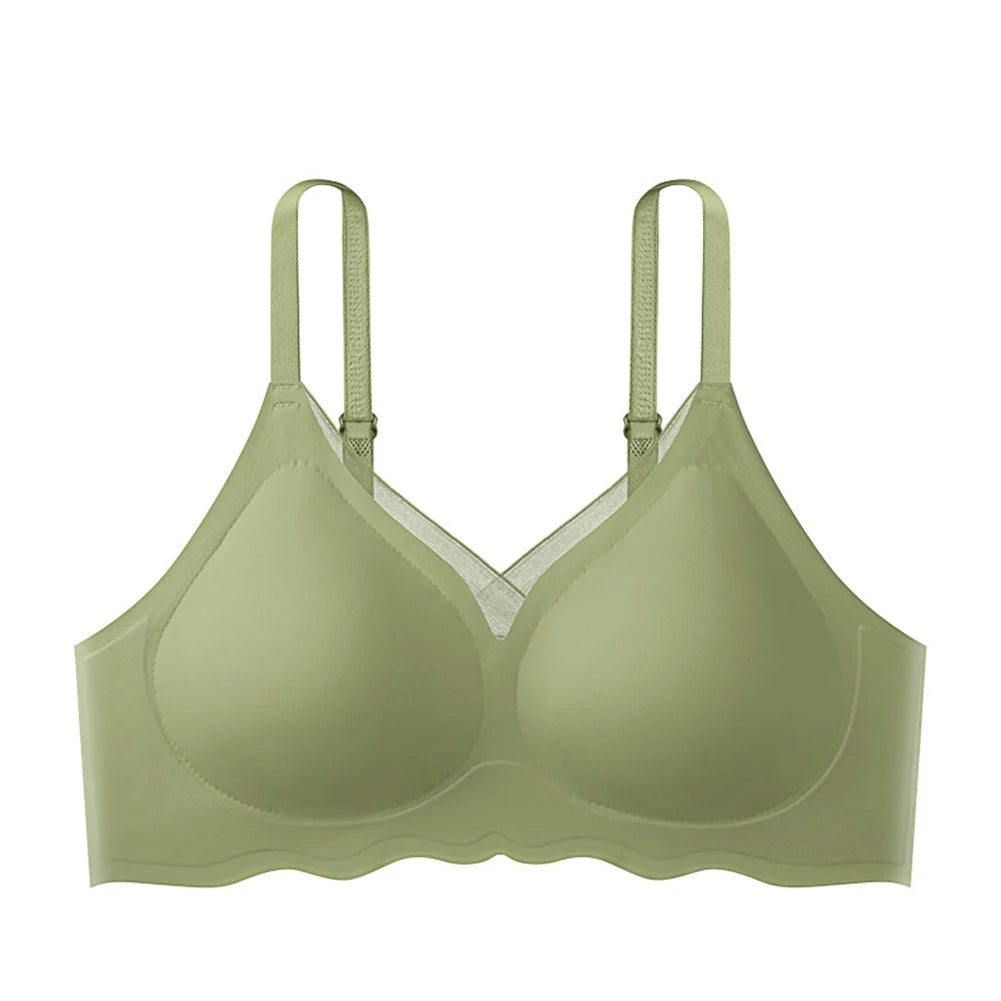 Daily Activities No-wire Bra Beautiful Back Casual Sexy Back Bra Casual Underwear Apricot Solid Pattern All Seasons.
