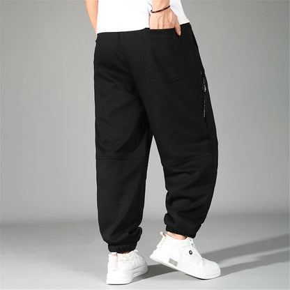Extra Big Size Men's Pants Elastic Waist Loose Fit Jogger Male Spring Plus Large Sweatpant Fat 12XL Baggy Sport Trouser 10XL 9XL.