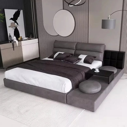Ästhetik Minimalistisches Bett Nordisches Design Modisches High-End-modernes Bett Bequeme leichte Luxusqualität Cama De Casal-Möbel
