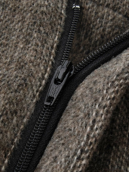 ZIQIAO Retro Mid-length Straight Skirt for Women 2025 Autumn and Winter New Slit Woolen Skirt Commuting Soft Warm British Style.