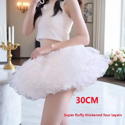 Lolita Flying Saucer Petticoat - Boneless Maximum Volume Crinoline, Invisible Wire-Free Underskirt for Daily Gothic Sweet OP/JSK.