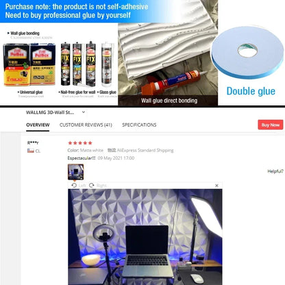 12pcs 30cm 3D Wall Panel Venetian blinds mouldings Living Room Background Decal Tile Mold 3D wall sticker bathroom kitchen wall