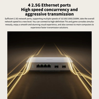 2025 NEW Xiaomi 10G Ethernet Switch 4×2.5G+2×10GMbps Mini Network Switches VLAN Ethernet Splitter Lan Router 6 Ports Hub Switch.
