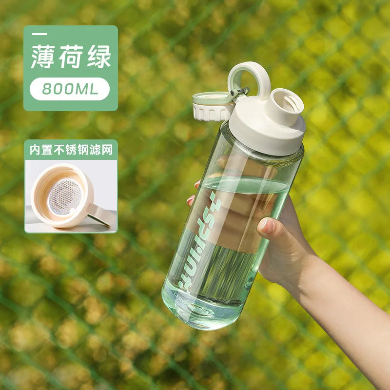 2025 New Sport Plastic Water Cup Large Capacity Portable Summer Anti-Fall High-Temperature Resistant With Tea Separator