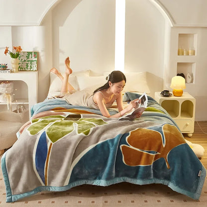 Double layer thickened to 6kg  - et quilt autumn and winter warm fleece wedding  - et cushion bedding.