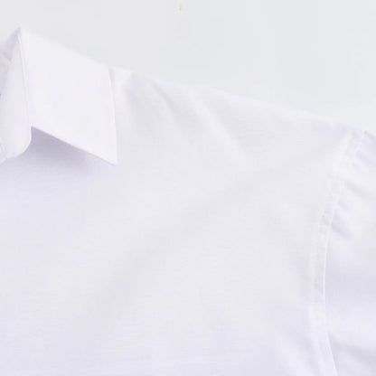 Women Fashion Spring Cotton Oxford Long Sleeve Single-breasted Lapel Blouse Street Clothing Shirt Chic Ladies Tops Mujer.