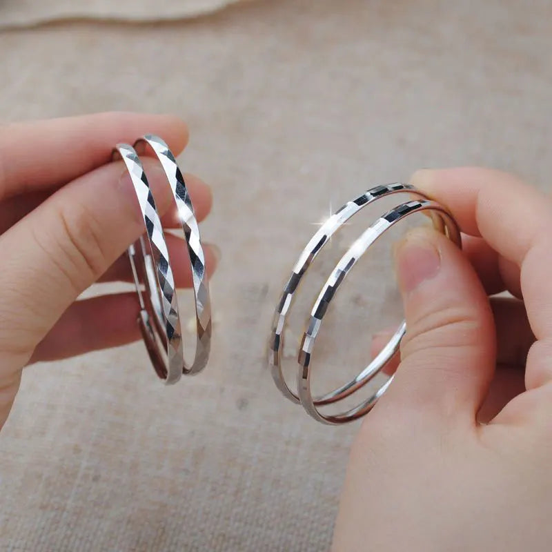 Senlissi - 925 Sterling Silver Hoop Earrings For Women 18K Gold Plated Jewelry Dazzling Women's Hoops Earrings Christmas Gifts