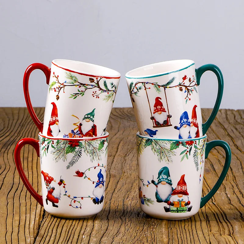 Goblin Series Ceramic Plate Large Dinner Plate Rectangle Tray Christmas Tableware Underglaze.