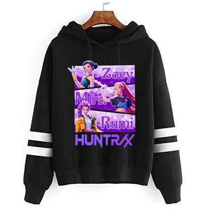 Kpop Demon Hunters Anime Hoodie Woman Clothing Saja Boys Cosplay Cartoon Graphic Sweatshirts Y2k Daily Casual Hooded Pullovers.