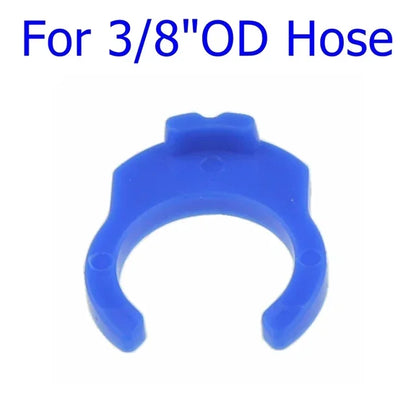 Blue C-Clamp 1/4" 3/8"OD Hose For Water Purifier Quick Connect Fitting Connector Aquarium RO Water Filter Reverse Osmosis System