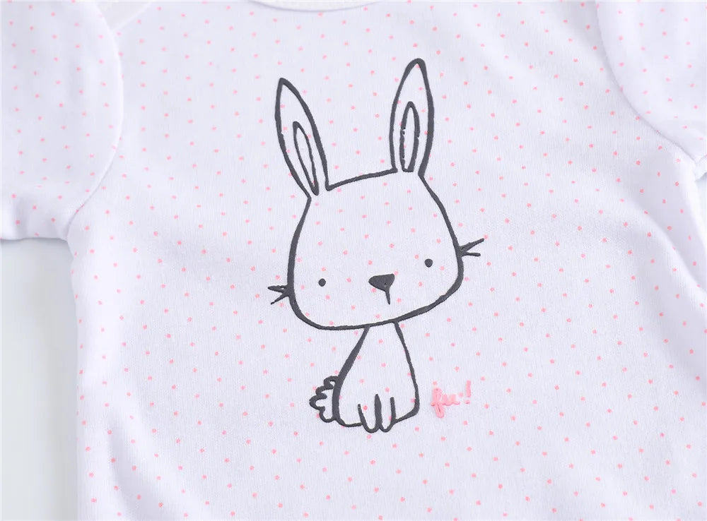 Kavkas Baby Boy Girl Bodysuit ein Stück 100% Baumwolle Kurzarm Neugeborenen Kleidung Kaninchen Design Körper kleidung.