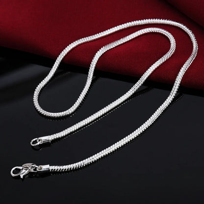 40-75cm 925 Sterling Silver 1MM/2MM/3MM solid Snake Chain Necklace For Men Women Fashion Jewelry for pendant free shipping.