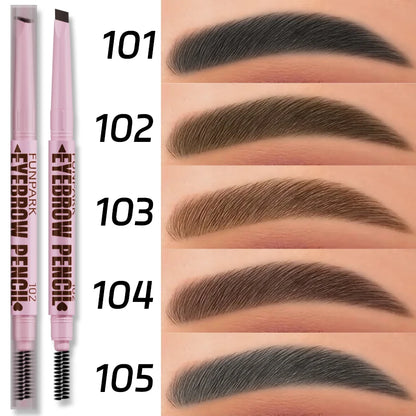 2 in1 Eyebrow pencil professional Cosmetics makeup for women 5 Colors Waterproof Eyebrow Tattoo brush Long Lasting eyebrow pen.