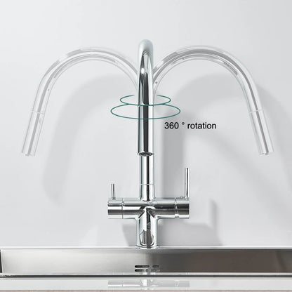 Wanmivezlo Extend Nozzle Kitchen Faucet 360 Degree Rotate Hot Cold Mixer kitchen Taps Dual Handle Drinking Water Tap