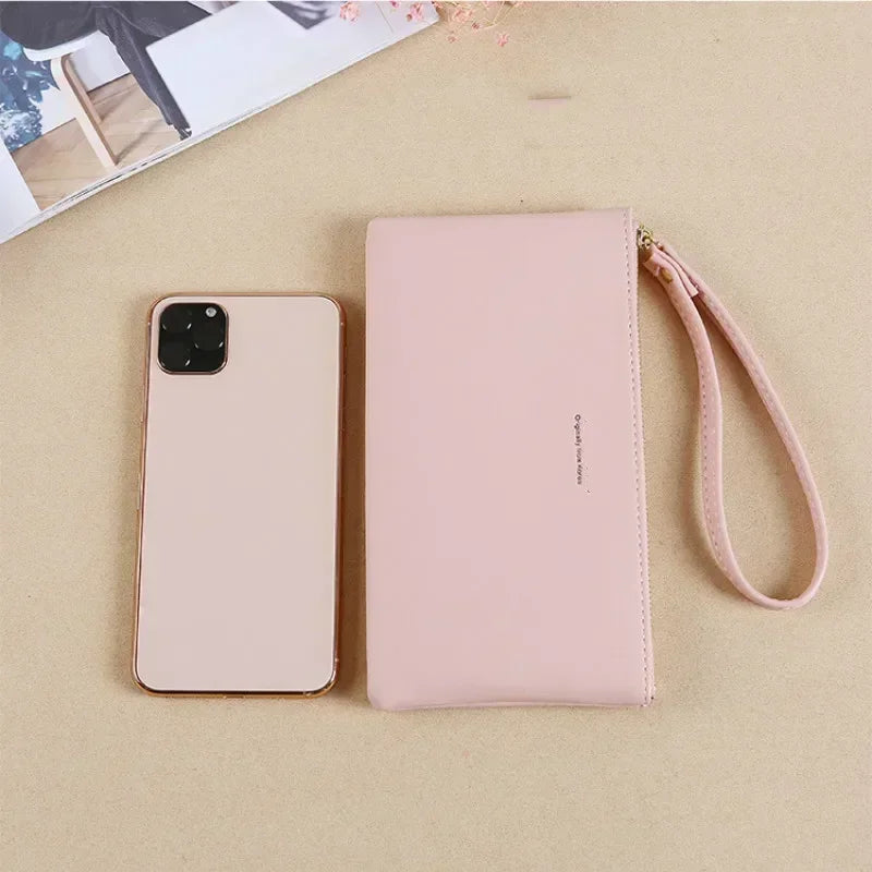 2021 New Zipper Ladies Long Wallet Coin Purse Wallet PU Fashion Clutch Bag Large Capacity Ladies Wallet.