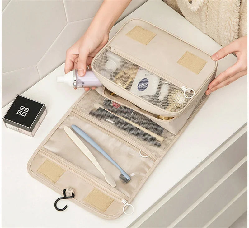 High Quality Women Makeup Bags Travel Cosmetic Bag Toiletries Organizer Waterproof Storage Neceser Hanging Bathroom Wash Bag.