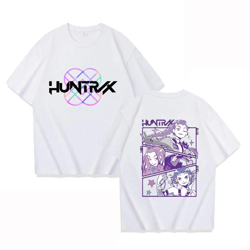 HOT Kpop Huntrix T-Shirt Men Women Fashion Harajuku T Shirt Summer Cool Short Sleeve Hip Hop Top Tee.