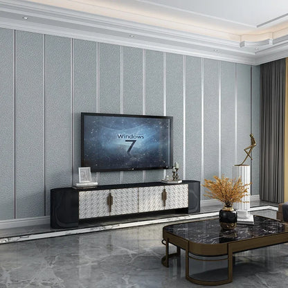 Hirschhaut Samt horizontal gestreifte Tapete Wohnzimmer Schlafzimmer gestreifte Film- und Fernsehwand 3D-Relief verdickte Tapete