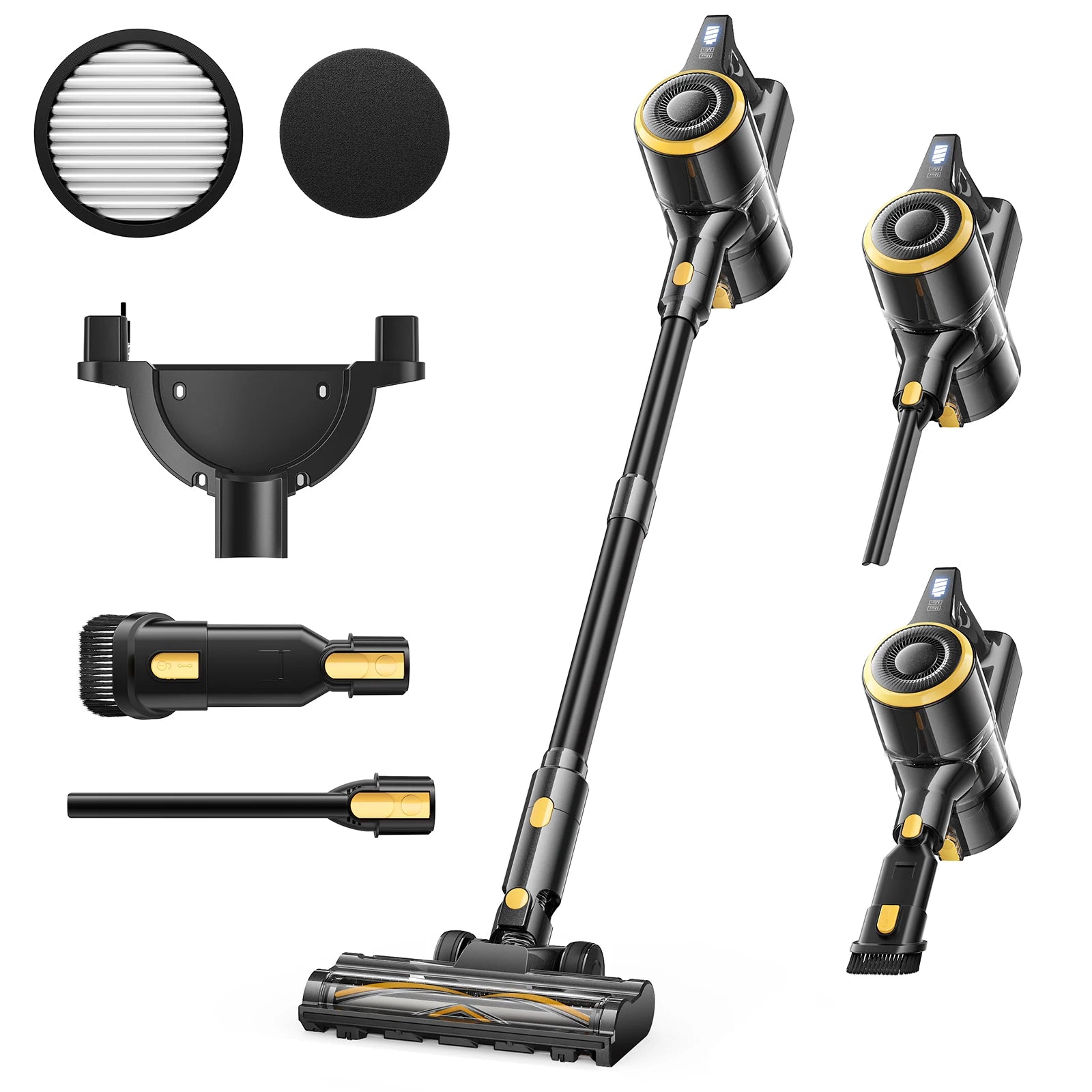 Lubluelu P3 Cordless Vacuum Cleaner 33Kpa Strong Suction 50Min Runtime Self-Standing for Hard Floor Carpet Pet Hair Removal.