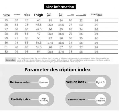 High Waist Nine-Tenths Women's Skinny Jeans Elastic Slimming Fashionable Spring Autumn New Style Small Foot Tight Pants.