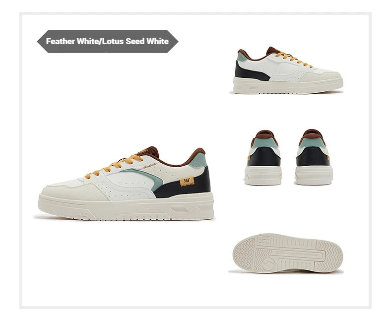 361 Degrees Men's Board Shoes Spring New Casual Versatile Thick Soled Leather Comfortable Trendy Durable Male Sneaker 672516615