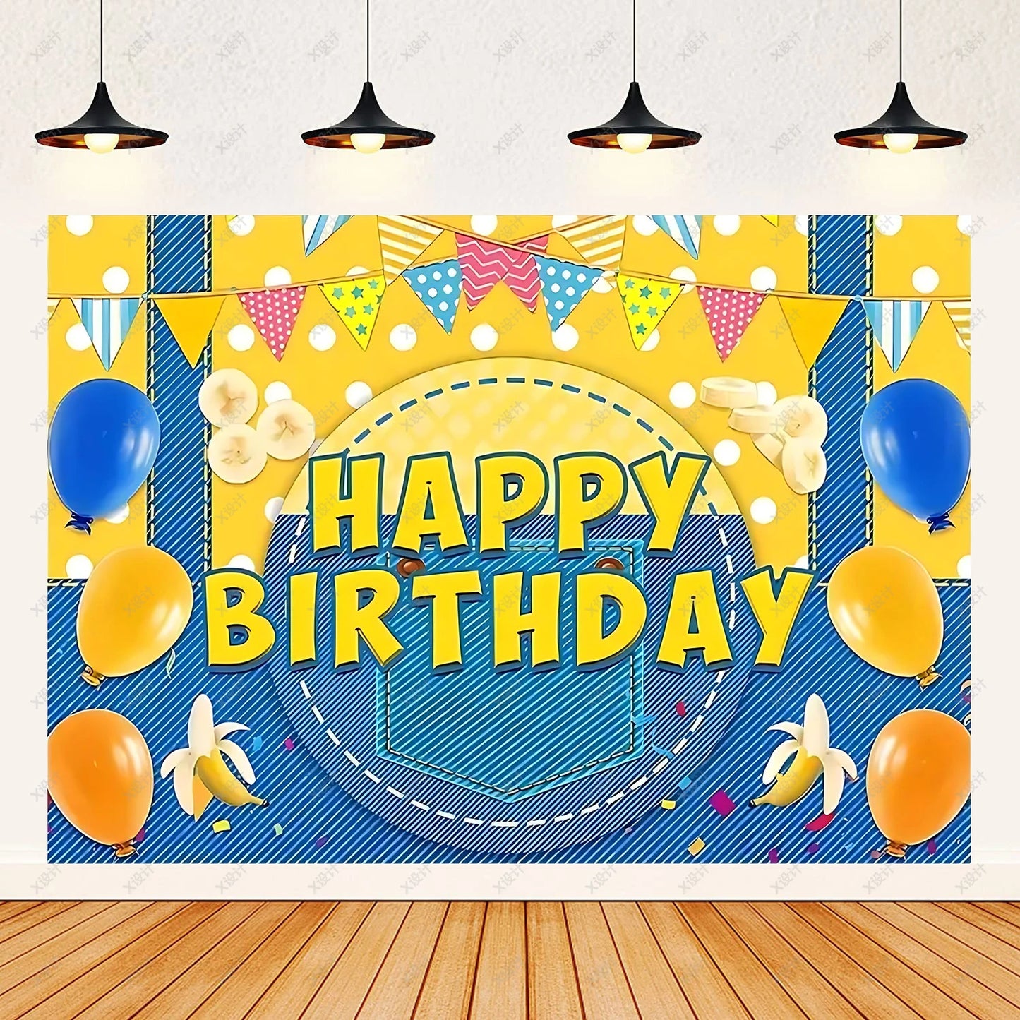 Cartoon M & Minions Geburtstag Party Dekoration Einweg Geschirr Tasse Teller Tischdecke Luftballons Gelb Große Augen Hintergrund Banner