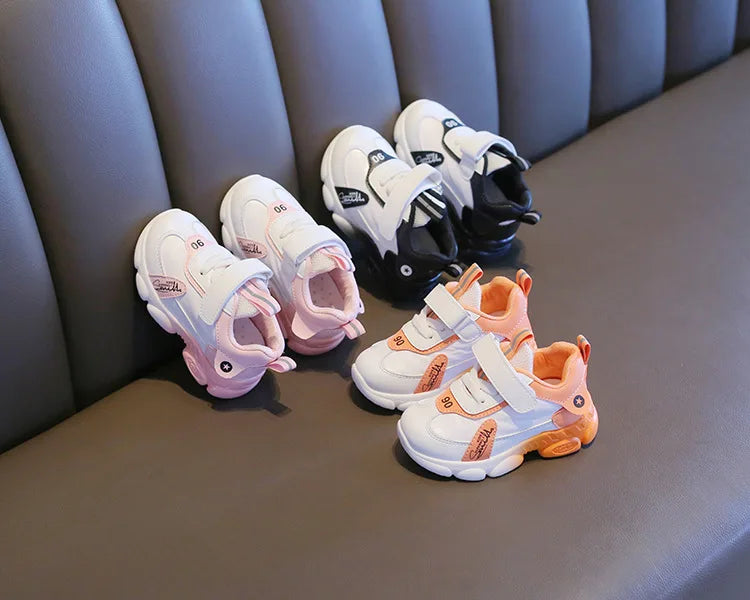 Size 20-31 Children Wear-resistant Casual Sports Shoes Baby Anti-slip Toddler Shoes Girls Boys Kids Soft Bottom Running Sneakers.