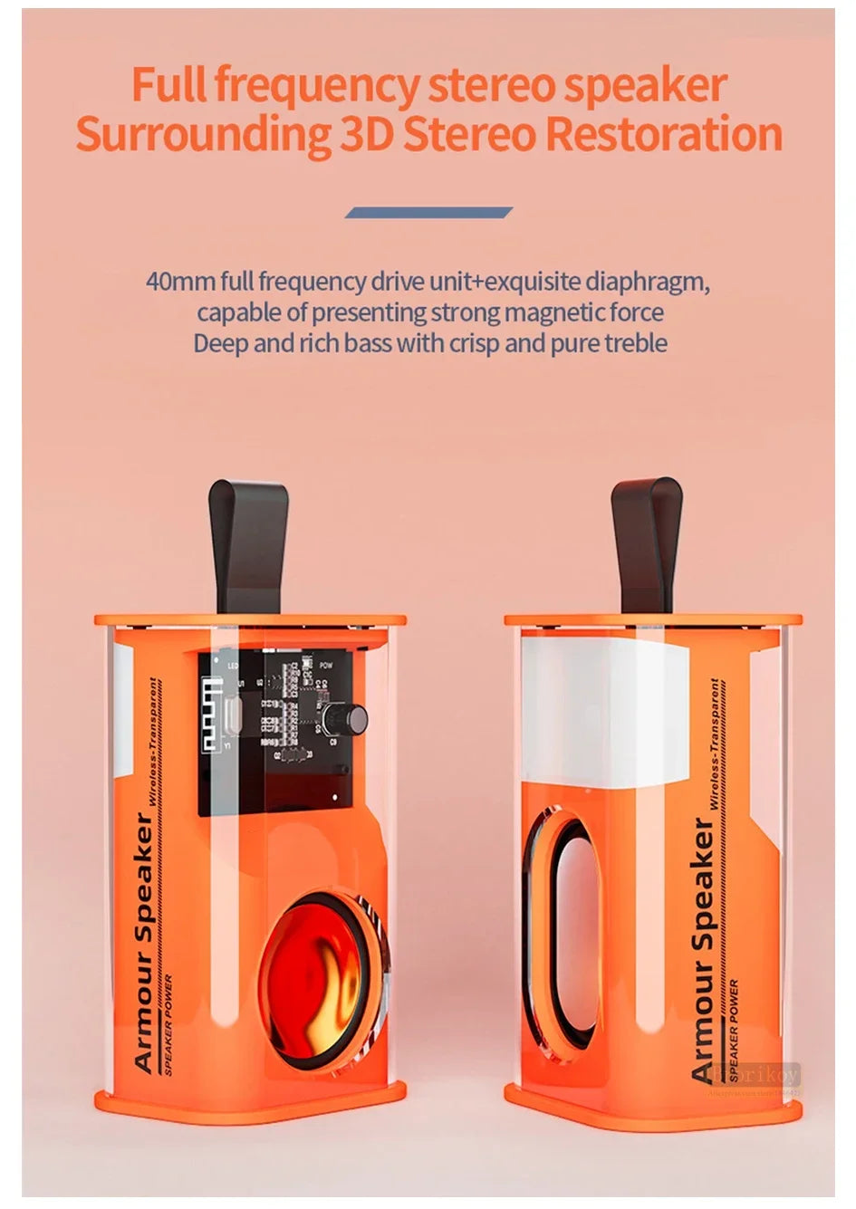 Bluetooth Speaker K08 LED Flashing Soundbar Portable Outdoor Indoor Subwoofer Loudspeaker Support TF Card FM Radio Waterproof.