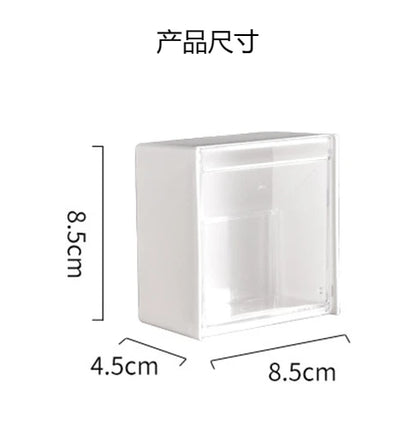 Wandmontierte Flip-Aufbewahrungsbox für das Badezimmer, nicht perforierte Aufbewahrungsbox für Wattestäbchen