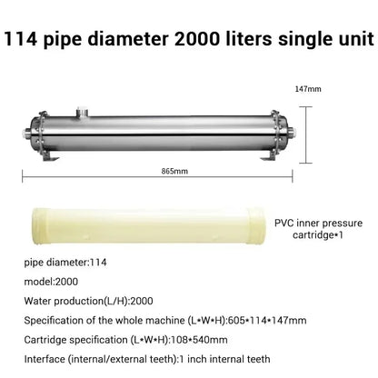 DIVEDEER Under-sink Water Purifier Central Whole-house High-flow Yellow Mud Water Tap Water Pipeline Filter Water Purifier