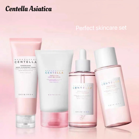 Korean Centella Original Products Pink Salt Fresh Ampoule Toner Facial Serum Cleanser and Moisturiser Cream Skincare Full Set.