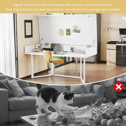 Klappbarer Schreibtisch 120×55cm – Multifunktional, faltbar, mit europäischen Steckdosen, Muschel-Design zum Verstecken des Unordnunges auf dem Schreibtisch – Geeignet