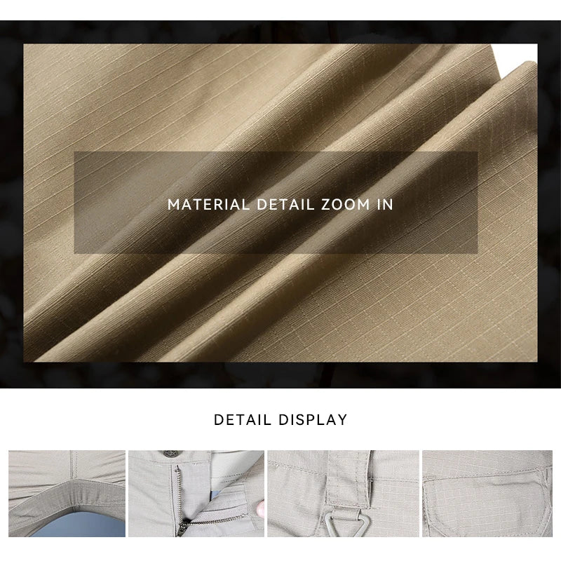 New Mens Tactical Pants Multiple Pocket Elasticity Military Urban Commuter Tacitcal Trousers Men Waterproof Cargo Pant 6XL.