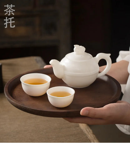 Heavy Bamboo Tray Rectangular Home Living Room Tea Tray BBQ Plate Fruit Snacks Bread Tray.