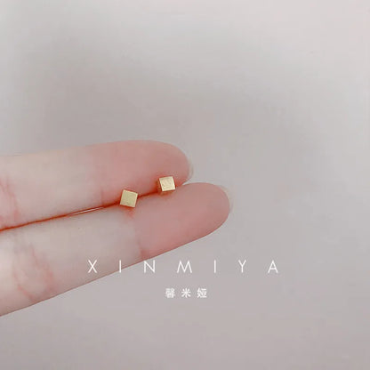 silver-plate Gold Color Mini Small Butterfly Heart Stud Earring For Women Cartilage Helix Tragus Ear Piercing Jewelry Gift.