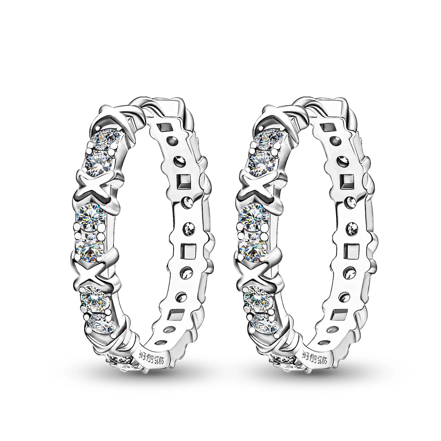 GIGAJEWE Moissanite D Nova Pink Color VVS1 Total 1.92ct 925 Silver Earring 18K Gold Plated Diamond Test Passed Jewelry Girl Gift