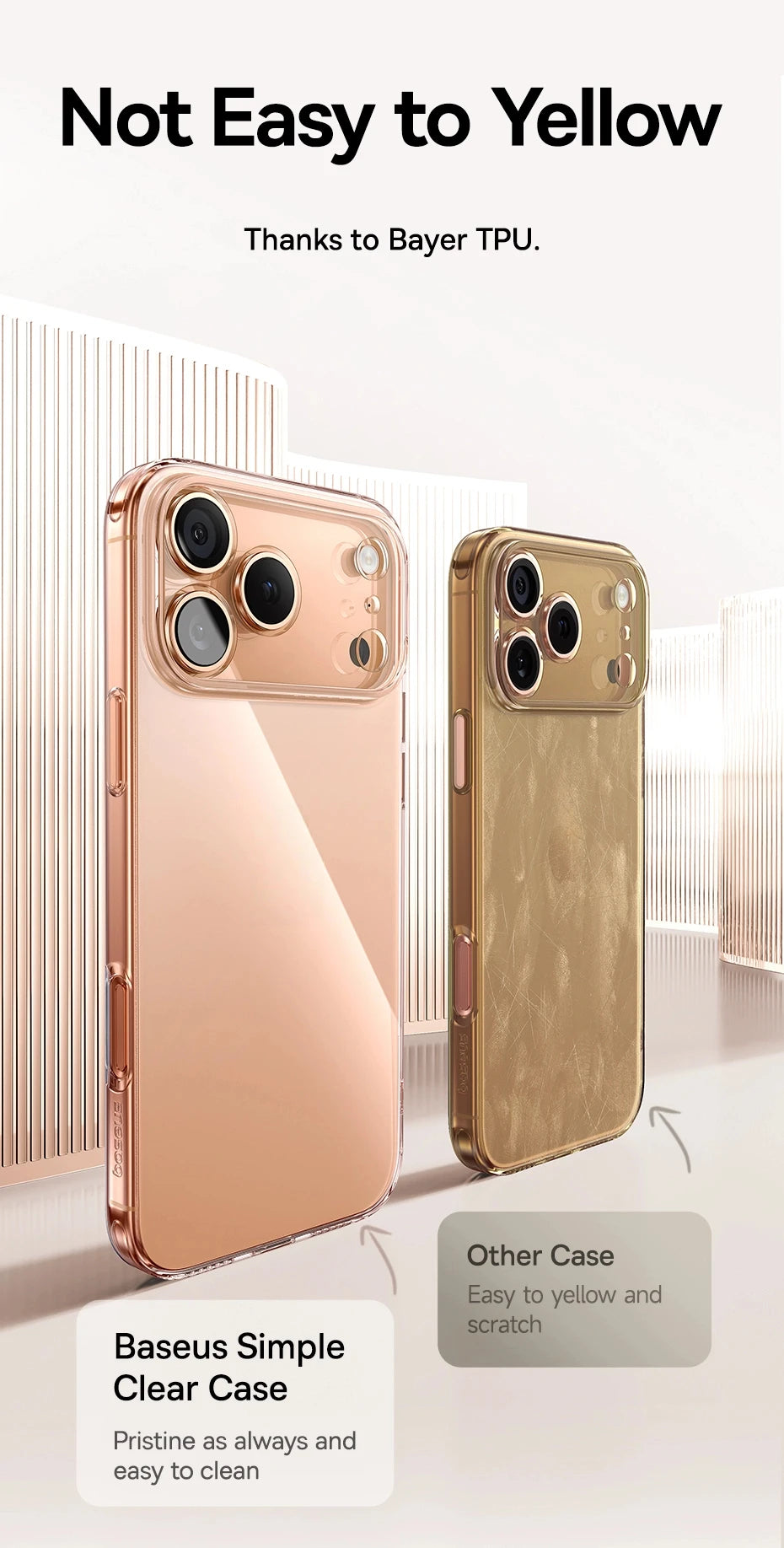 Baseus Clear TPU Case for iPhone 17 16 15 14 13 12 11 Pro Max Plus Air Soft Transparent Phone Cover Soft Thin Protective Case.