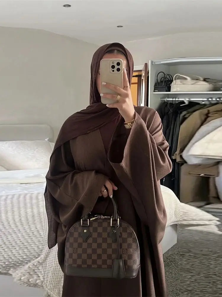 Ähnliche Baumwolle Leinen Batwing Kimono Abaya Dubai Islam Muslimischen Kleid Für Frauen Kebaya Kaftan Robe Musulmane Kaftan Marocain Femme