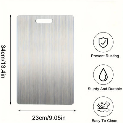 316 Stainless Steel Panel and Chopping Board Kitchen Household Thickened Double Sided Cutting Board Block Kneading Dough Board