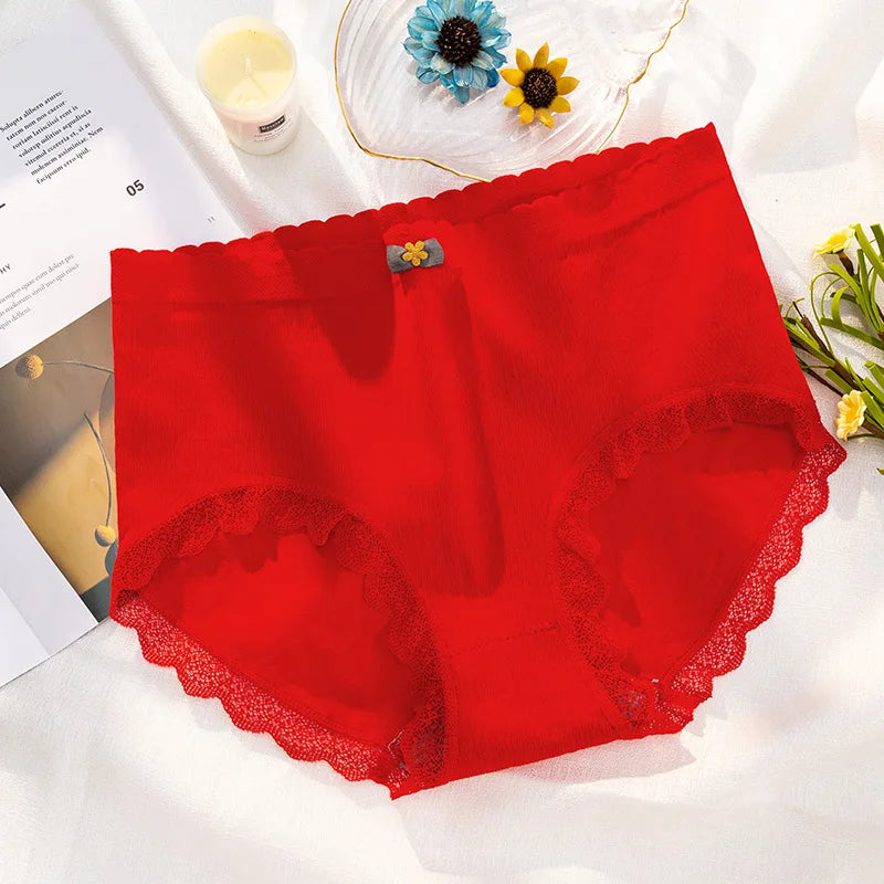 4Pcs Plus Size Underwear Women's Panties High Waist Sexy Panties Seamless Briefs Female Girls Lingerie Graphene Pantys Ladies.