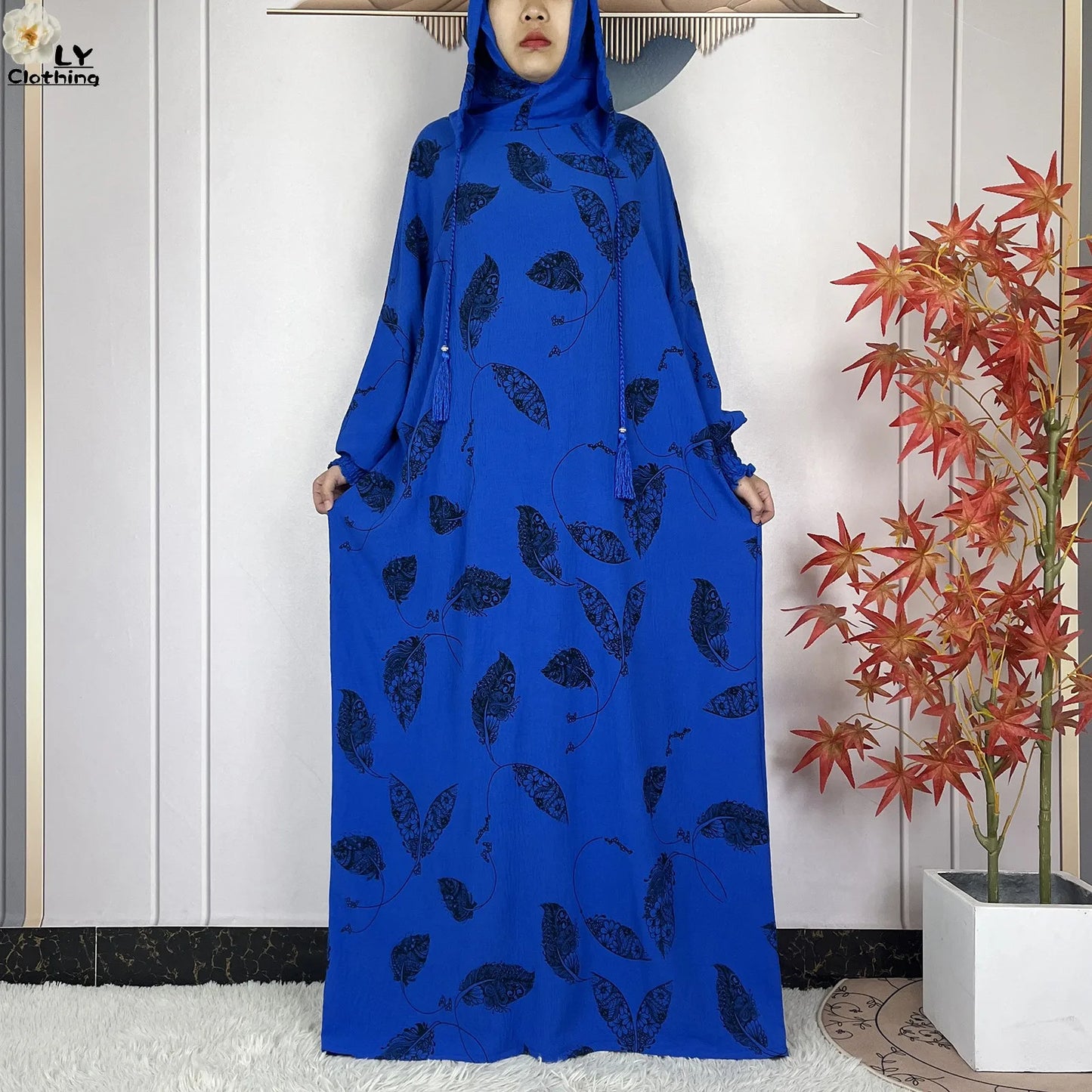 2025Hot Sales New Ramadan Muslim Double Hat Women Abaya Prayer Garment Islam Turkey Arabic Femme Abaya Prayer Kaftan Loose Robes