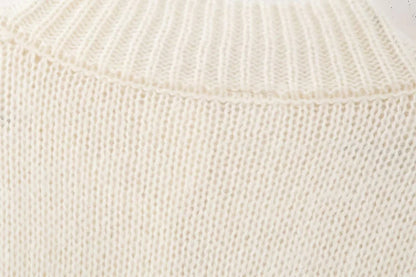 TRAF Women's Bat Sleeve Cardigan Sweater Temperament Lapel Metal Button Decoration Fashion Jacket Casual Commuter Women's Tops