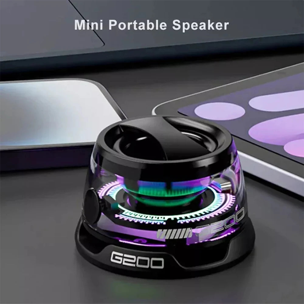 G200 Magnetic Portable Bluetooth 5.3 Speaker Mini Sound Box Multifunctional LED Color Light Stereo Soundbar Wireless Loudspeaker