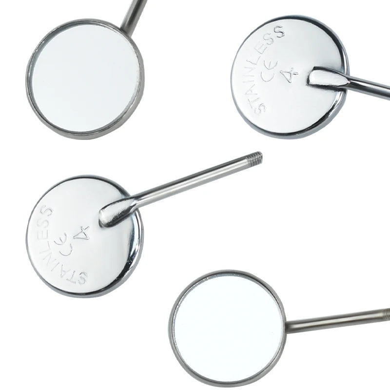 Dental Mirror Stainless Steel Mouth Mirror Dental Hygiene Kit Instrument Dental Reflector Dentist Tools.
