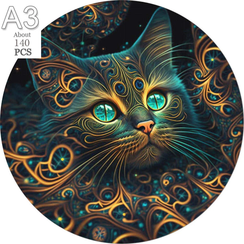 Deer in The Forest Wooden Puzzle Unique Shape Animal Puzzle Adult Relaxation Gift Exquisite Boxed Set with Decorative Artworks